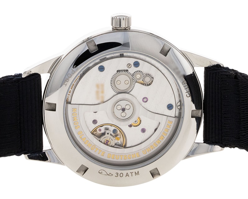 Nomos Glashutte Club Black Arabic Dial Bracelet Strap