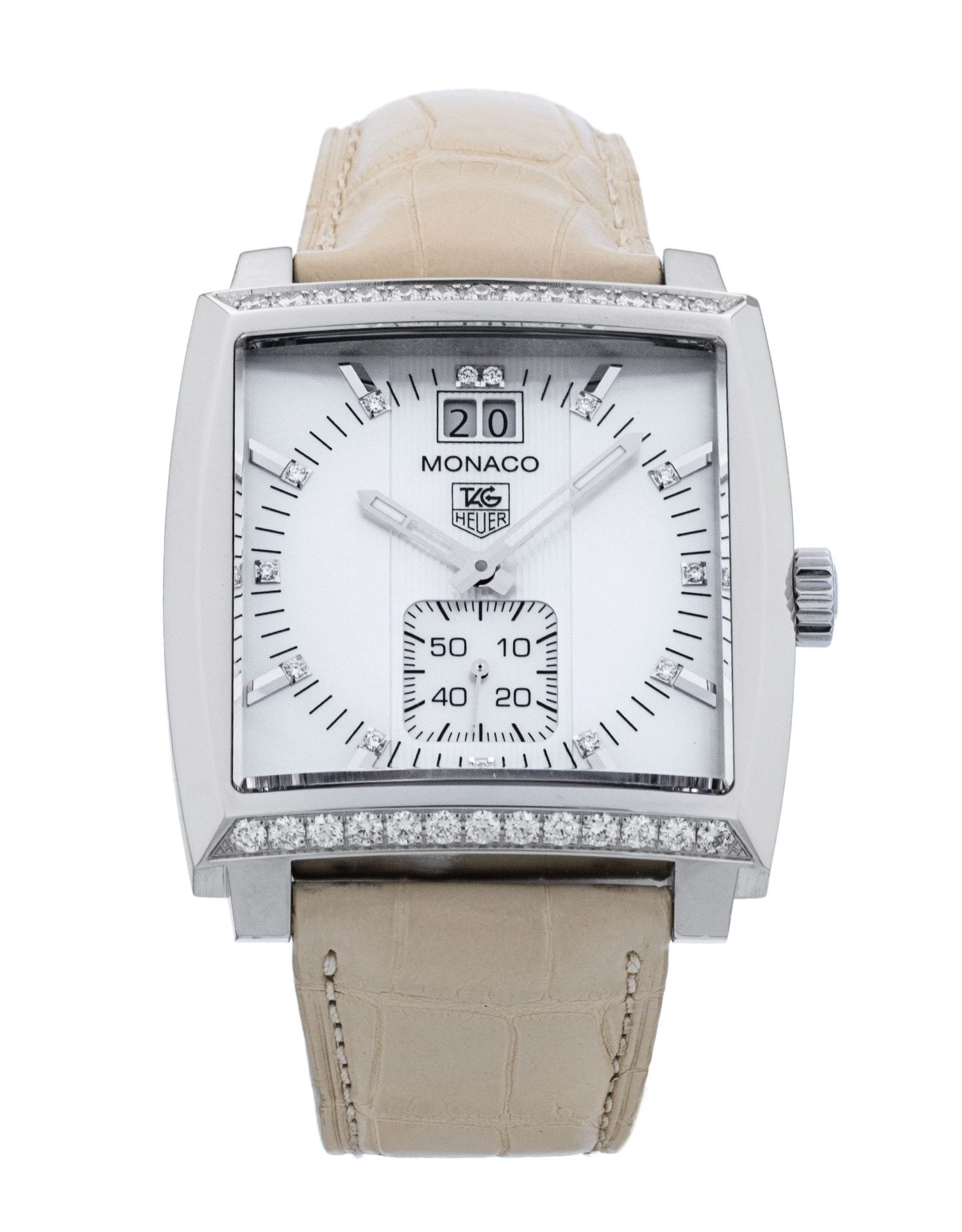 Tag Heuer Monaco quadrante Mother of Pearl White Diamond