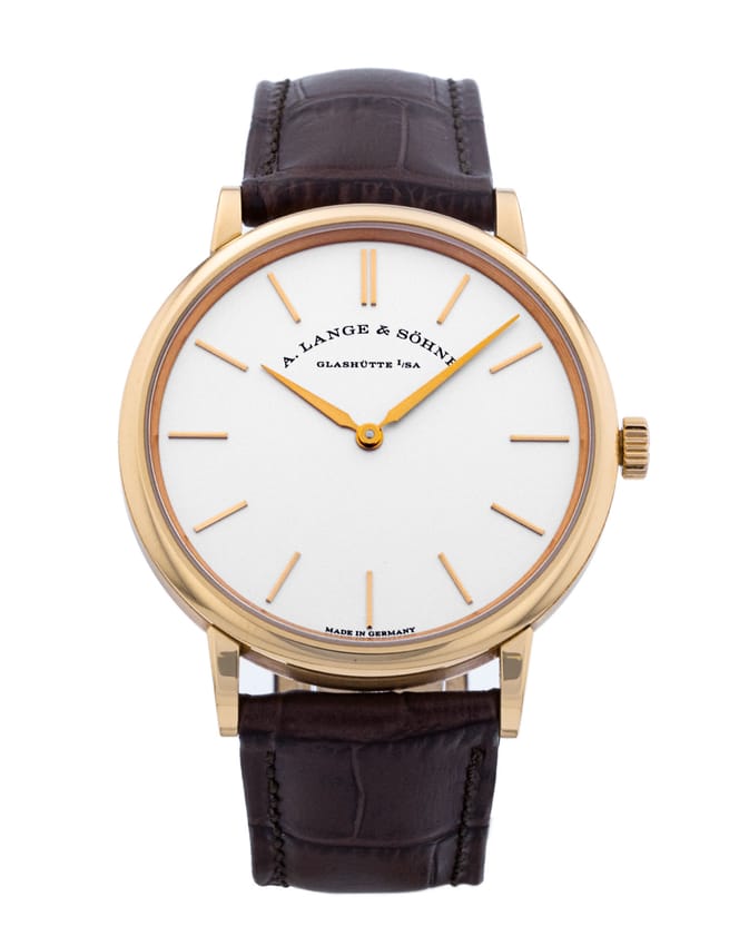 A. Lange and Sohne Saxonia Thin - Silver Baton Dial