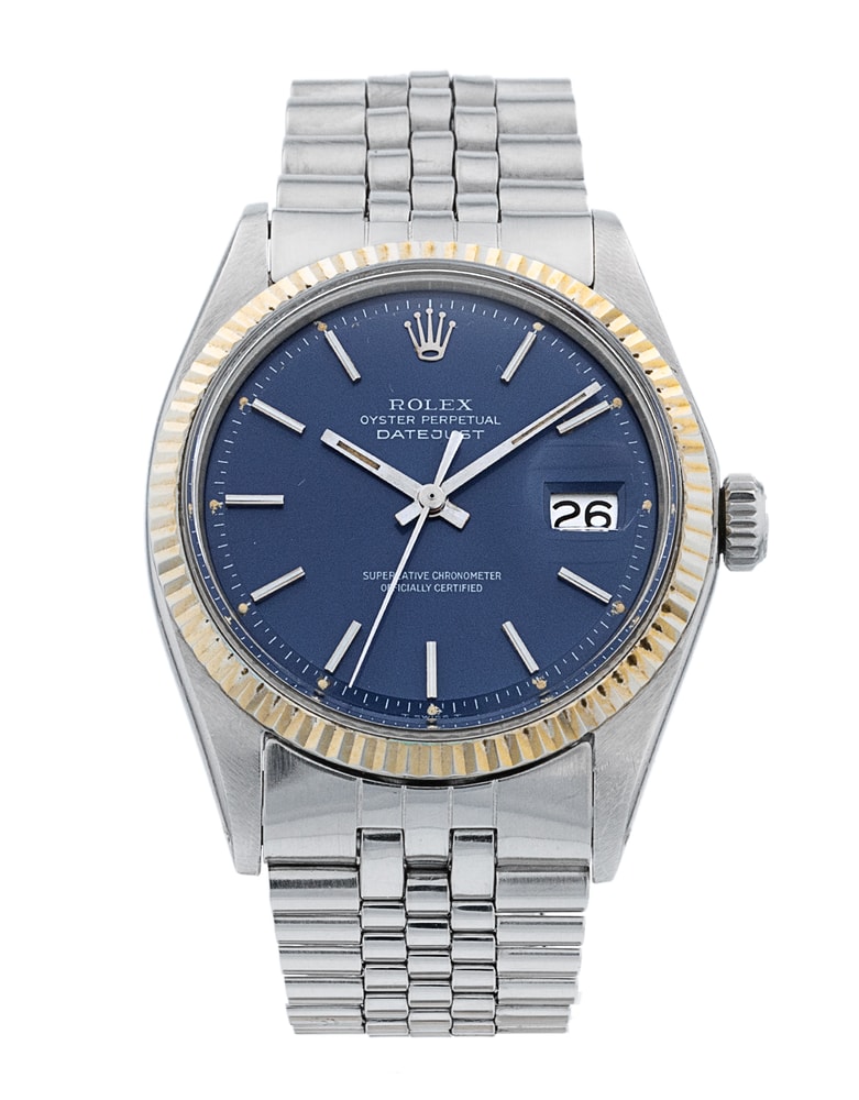 Rolex Datejust 1601 Blue Baton Dial Bracelet Strap