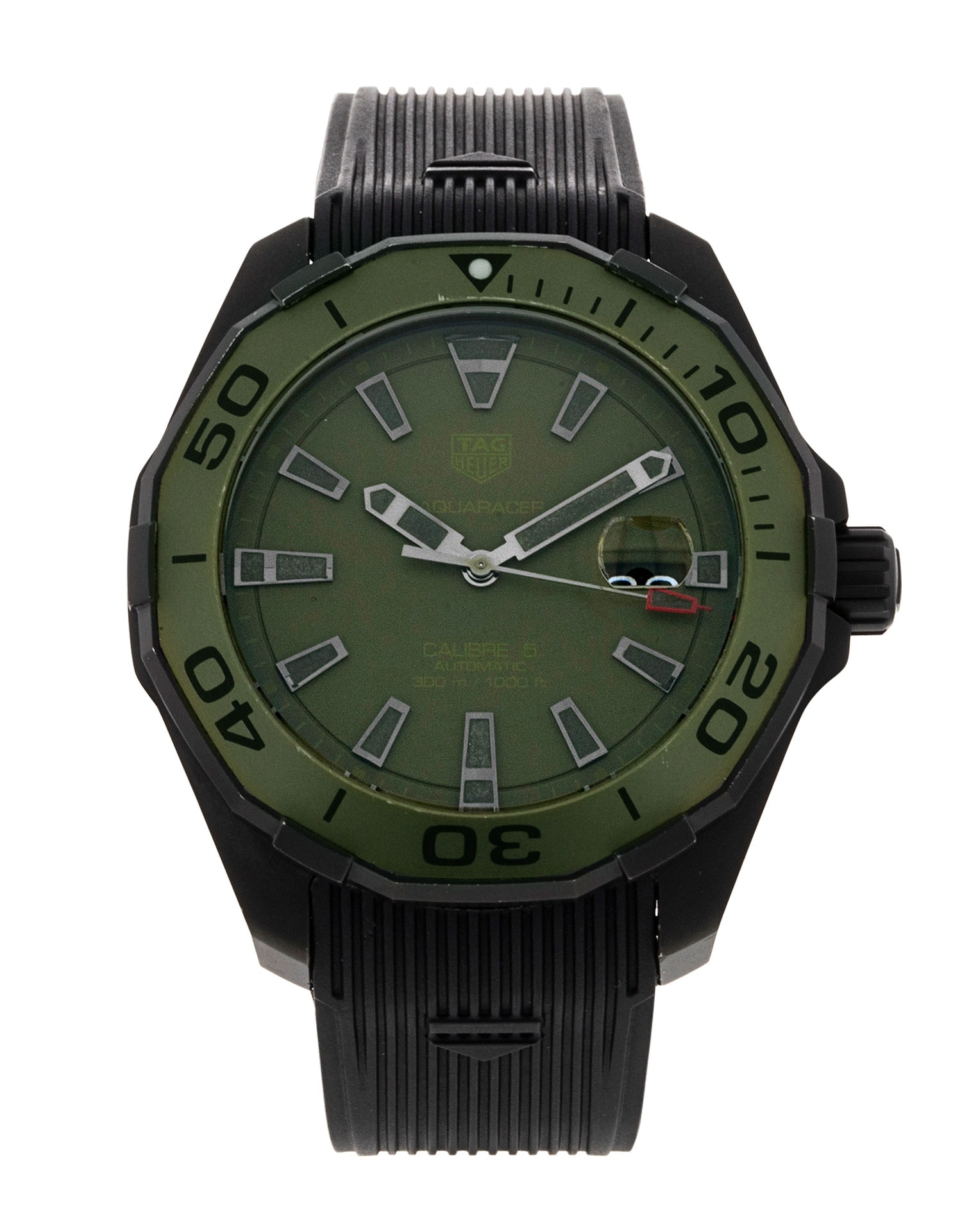 Tag Heuer Aquaracer - Green Baton Dial & Rubber Strap