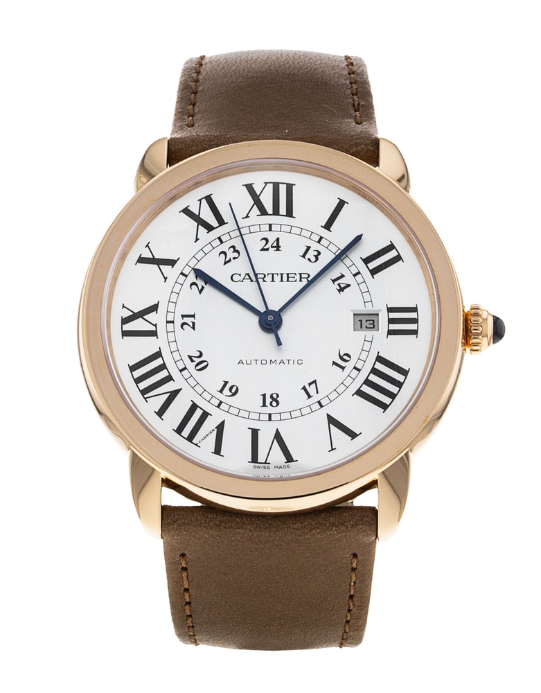 Cartier Ronde Solo Silver Roman Numeral Dial1