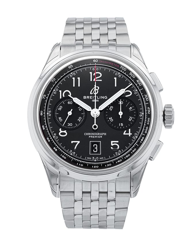 Breitling Premier B01 - Black Arabic Dial & Bracelet Strap