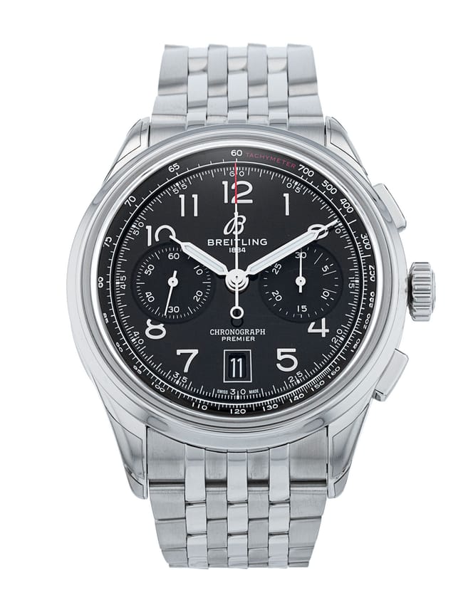 Breitling Premier B01 - Black Arabic Dial & Bracelet Strap