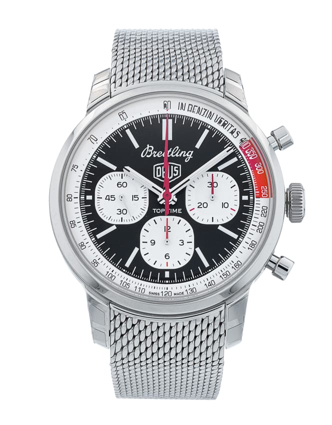 Breitling Top Time AB0176 - Black Dial & Bracelet Strap