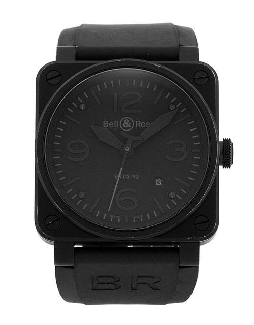 Pre-Owned Bell and Ross BR03-92 BR0392-PHANTOM-CE Watch Pre-Owned Bell and Ross BR03-92 BR0392-PHANTOM-CE Watch