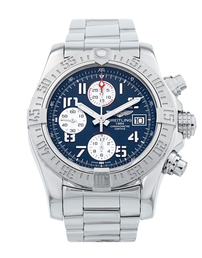 Breitling Avenger II - Blue Arabic Dial & Bracelet Strap