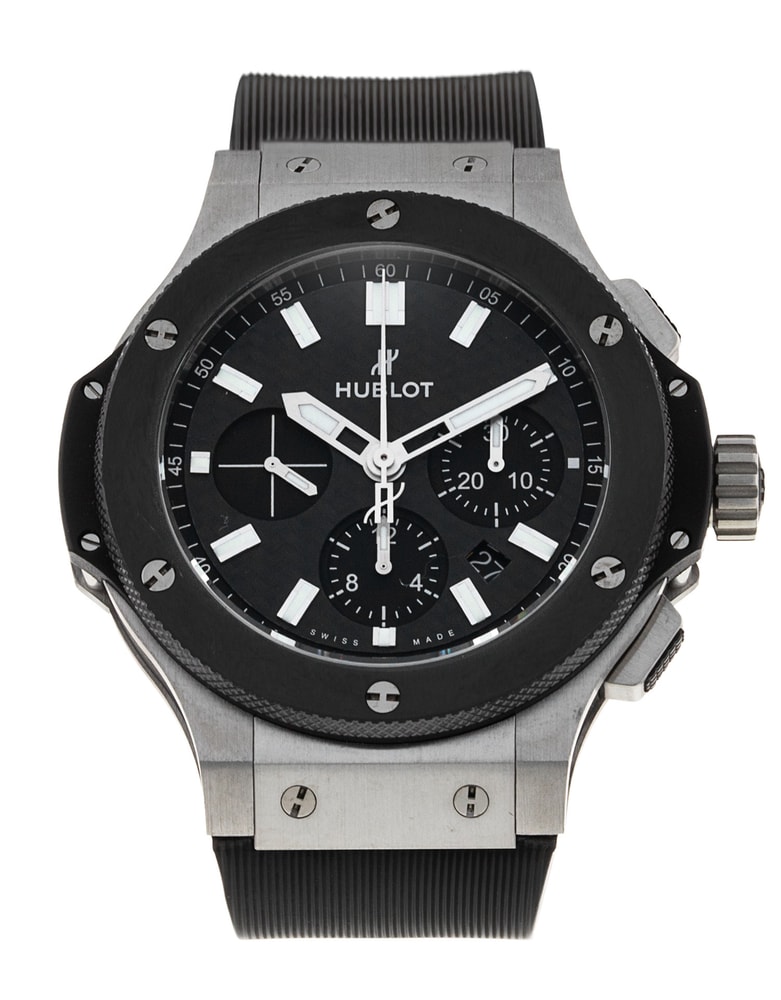 Hublot Big Bang Black Baton Dial Rubber Strap - Main Image