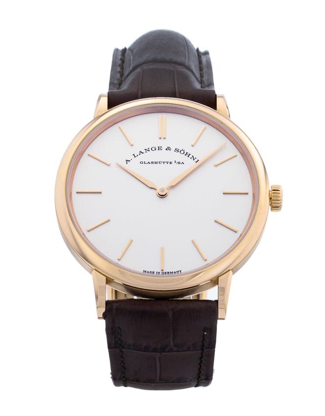 A. Lange and Sohne Saxonia Thin - Silver Baton Dial