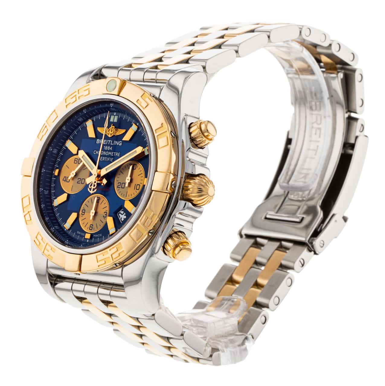 Breitling Chronomat 44 Blue Baton Dial Bracelet Strap