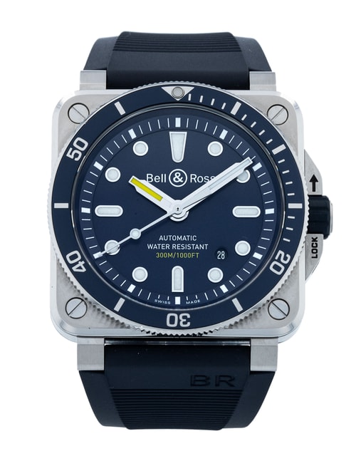 Pre-Owned Bell and Ross BR03-92 BR0392-D-BU-ST/SRB Watch Pre-Owned Bell and Ross BR03-92 BR0392-D-BU-ST/SRB Watch