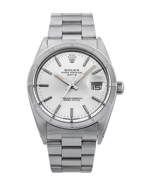 Rolex Oyster Perpetual Date Silver Baton Dial