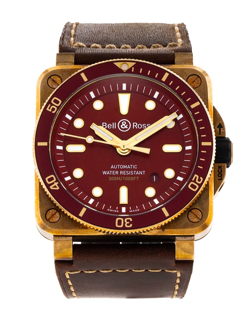 Pre-Owned Bell and Ross BR03-92 BR0392-D-R-BR/SCA Watch Pre-Owned Bell and Ross BR03-92 BR0392-D-R-BR/SCA Watch