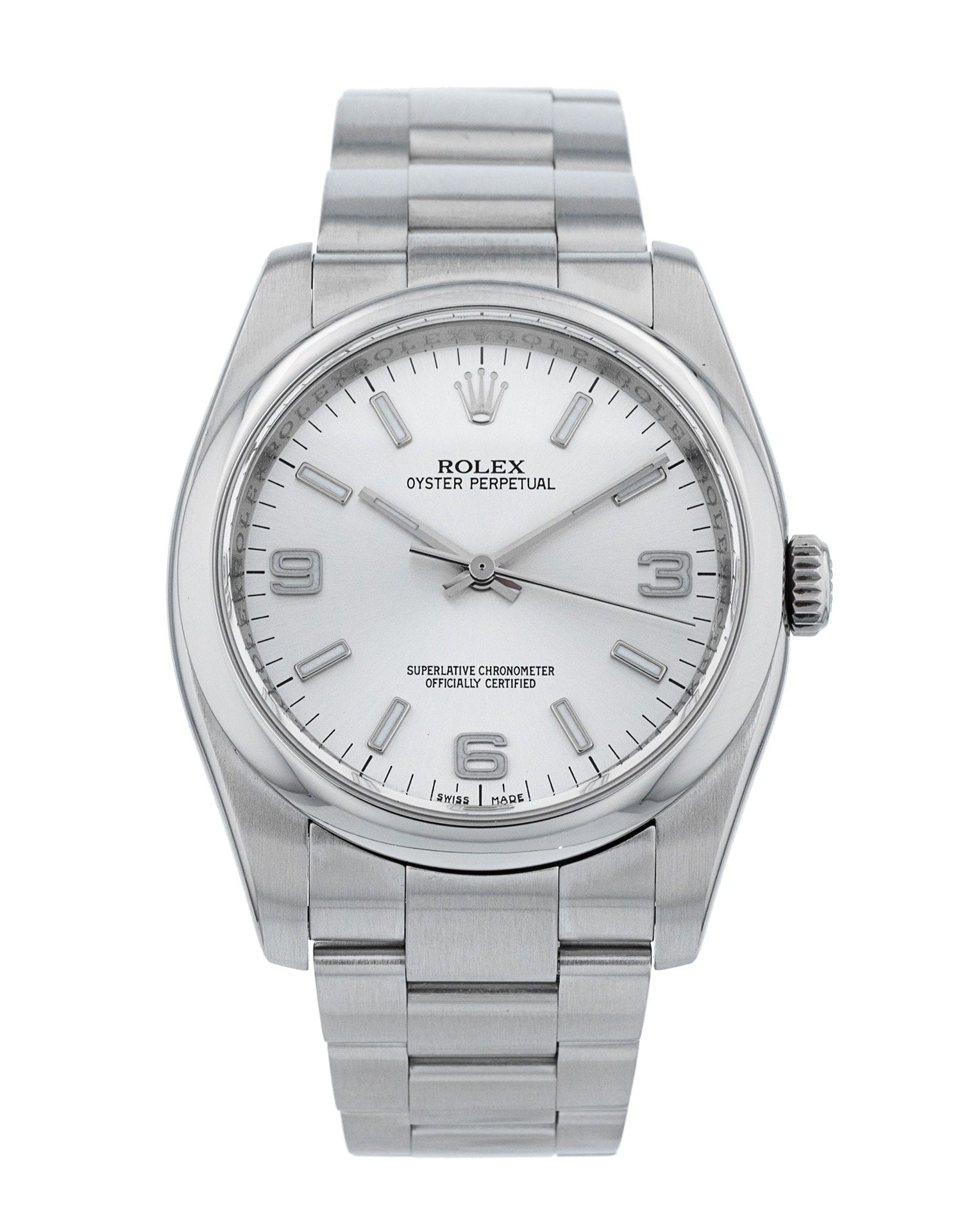 ロレックス空箱OYSTER PERPETUAL Rolex Oyster Perpetual - Silver Quarter Arabic Dial