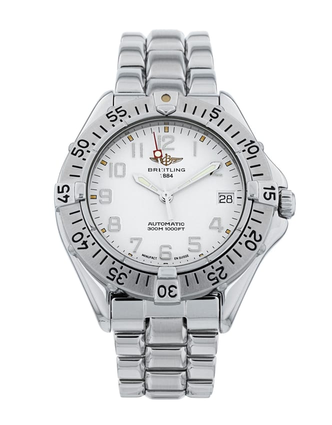 Breitling Colt Auto - White Arabic Dial & Bracelet Strap