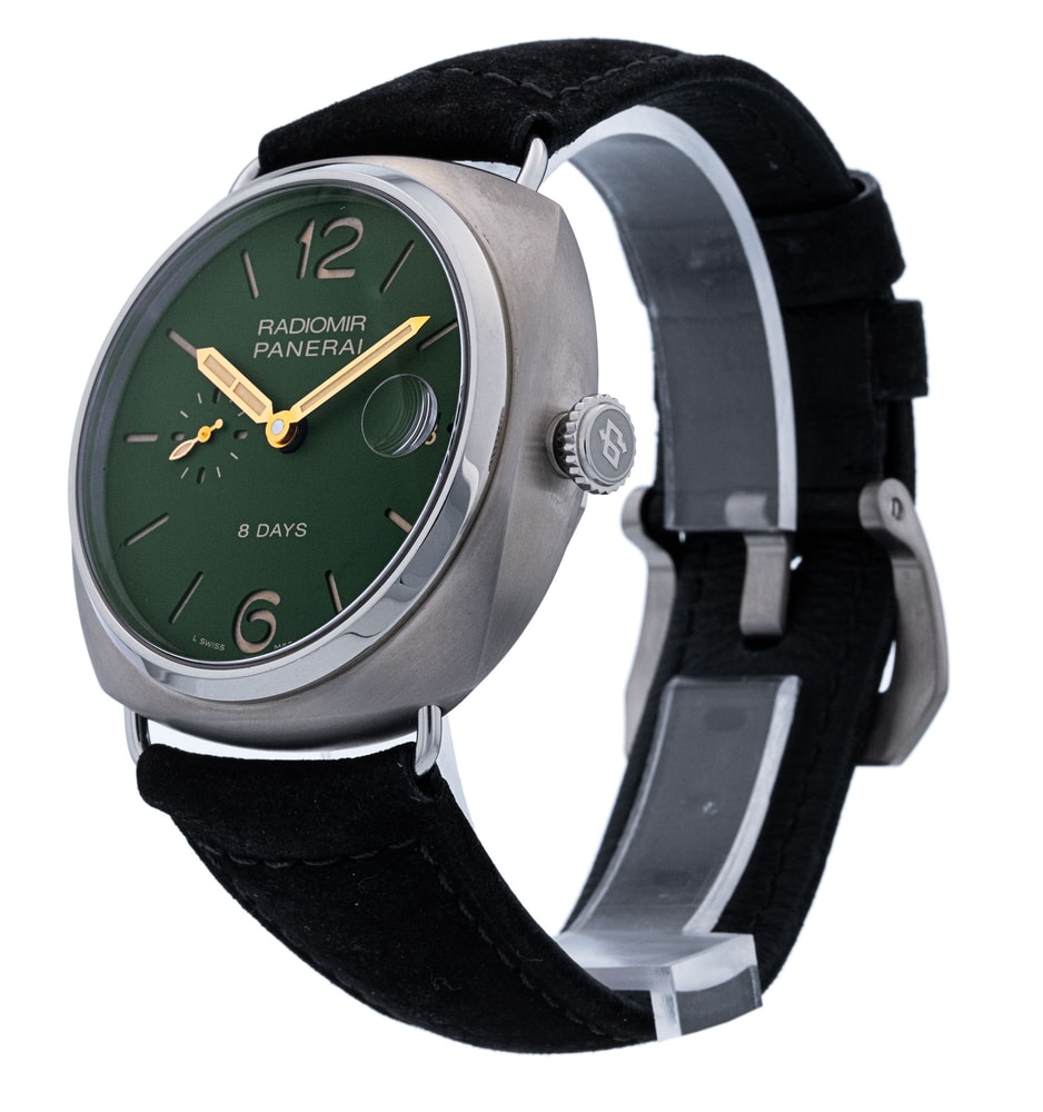 Panerai Radiomir days Green Baton Dial Leather Strap