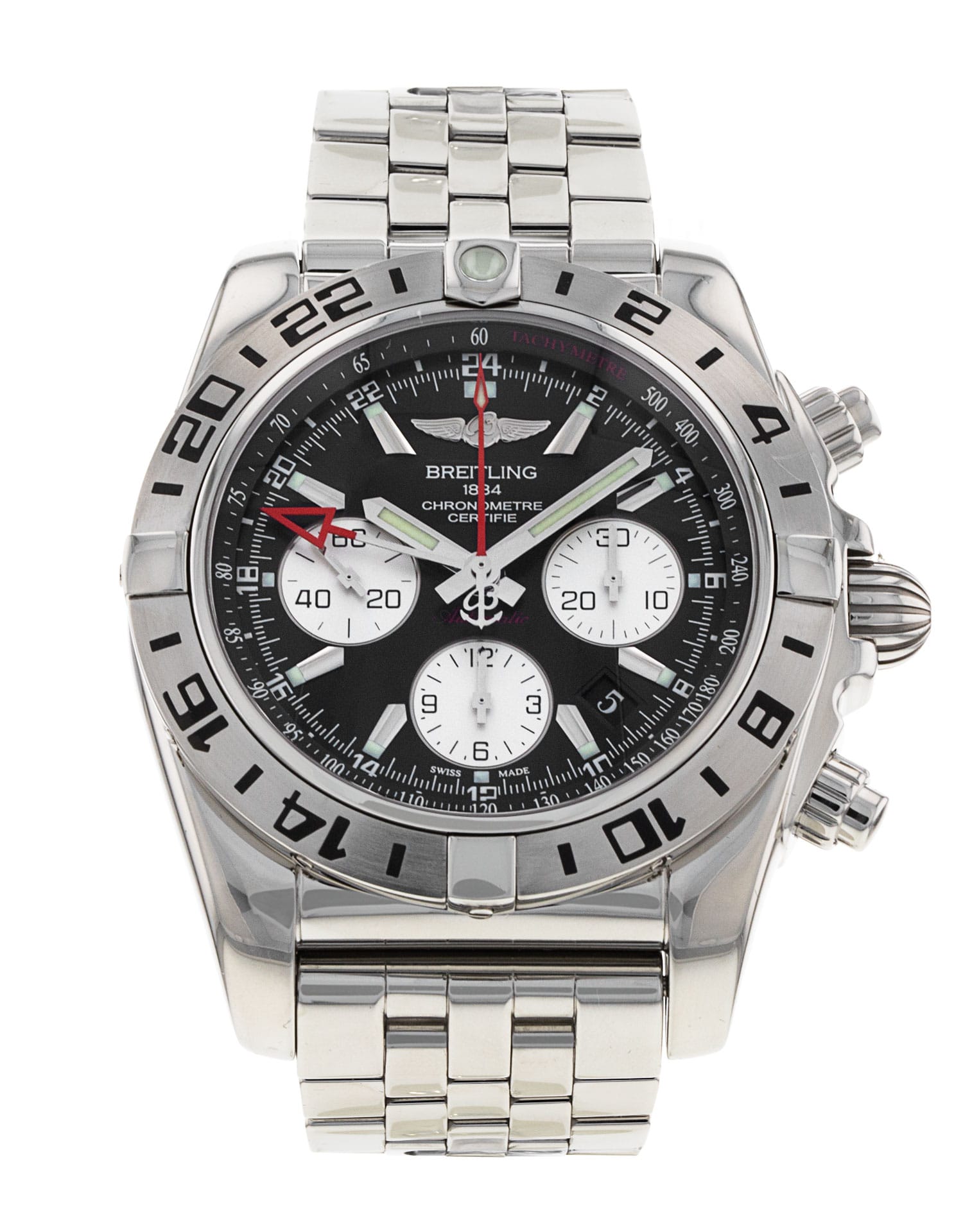 Breitling Chronomat 44 GMT Black Baton Dial