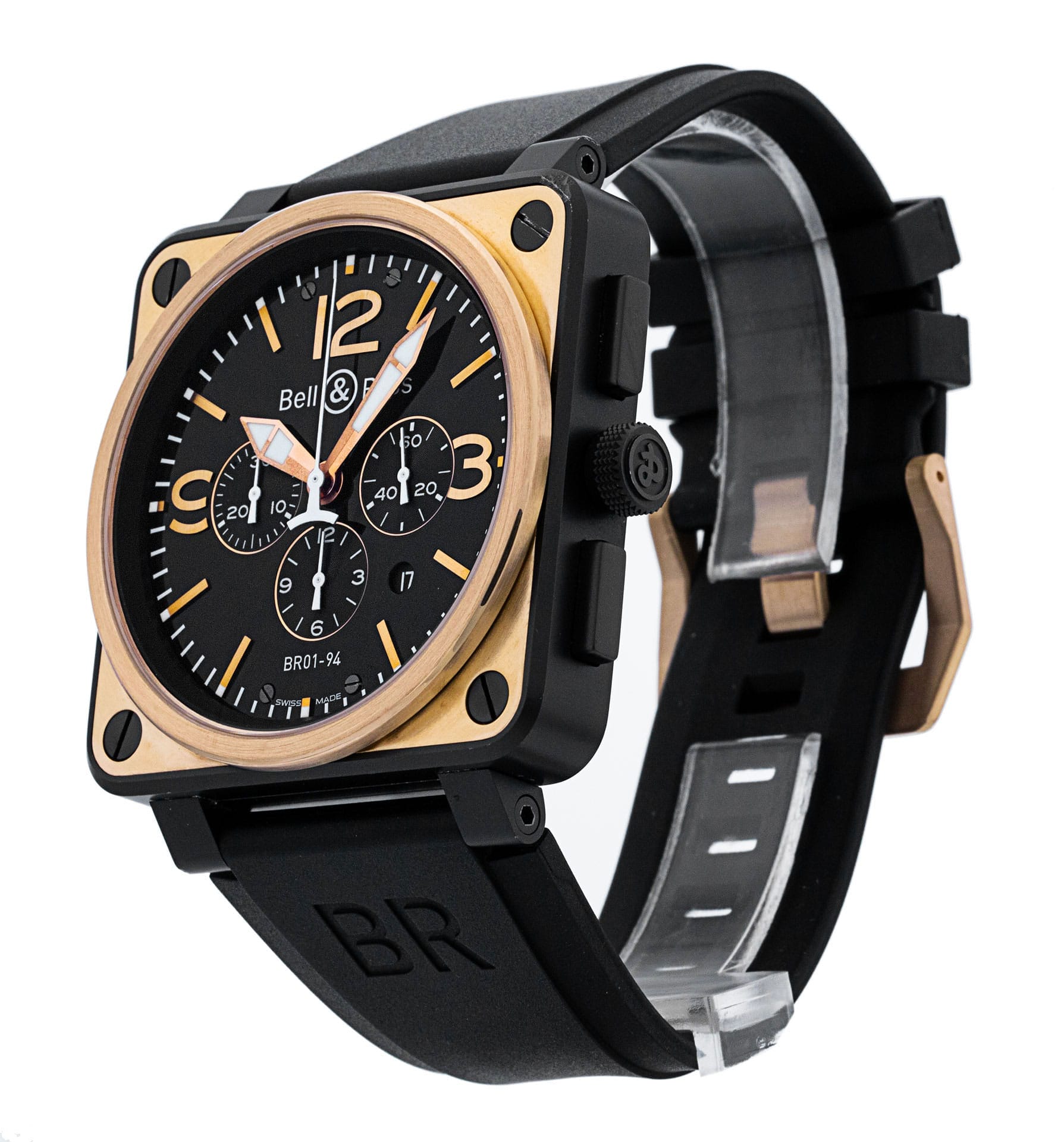 Bell and Ross BR01-94 Chronograph Pink Gold & Carbon Thumbnail 2