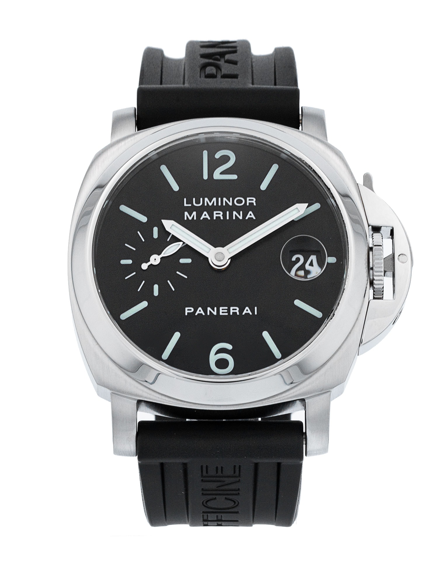 Panerai Luminor Marina - Black Baton Dial & Rubber Strap