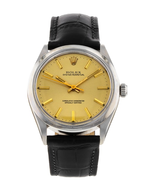 Rolex Oyster Perpetual Champagne Baton Dial