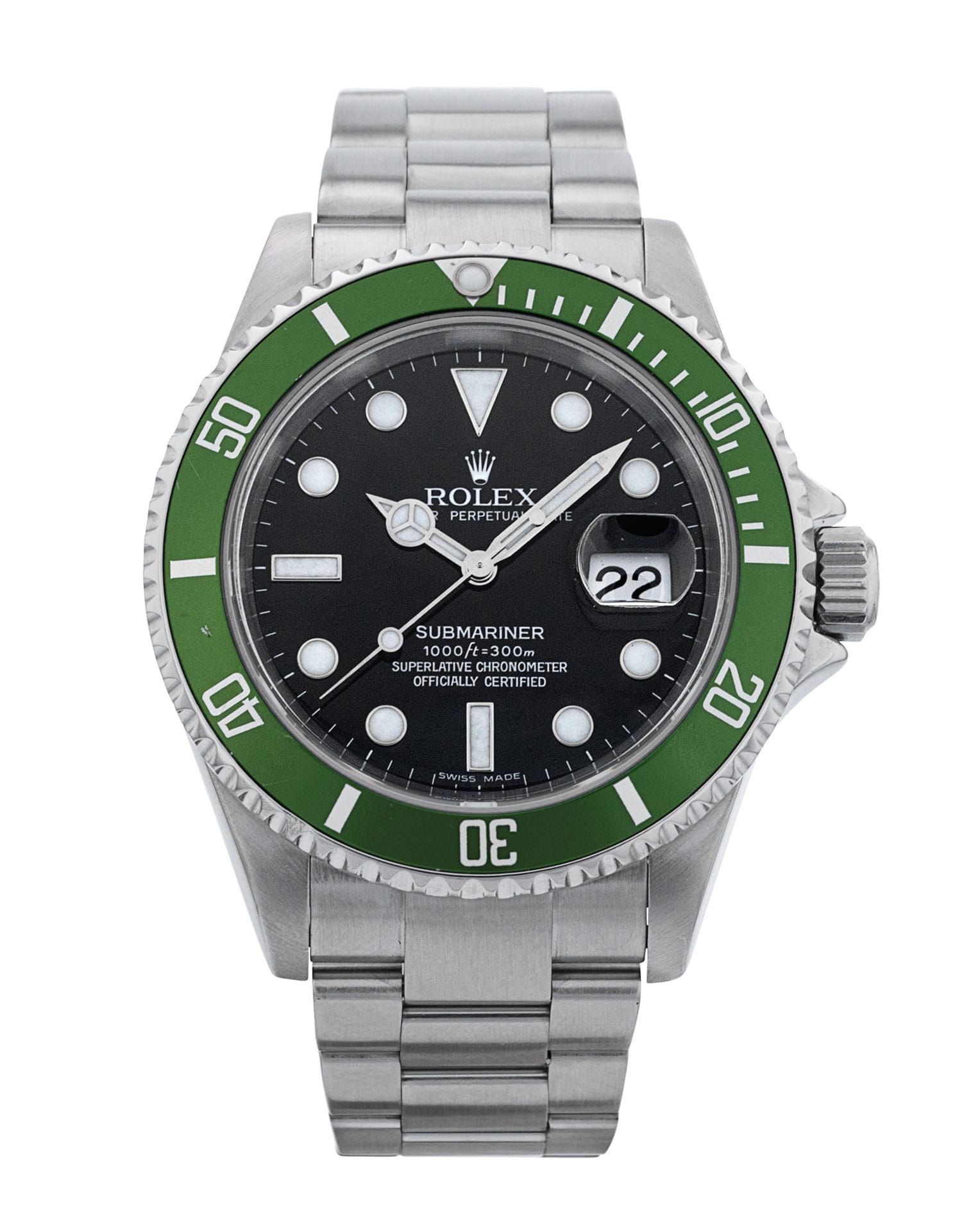 Rolex Submariner 16610 LV Flat Four Thumbnail 1