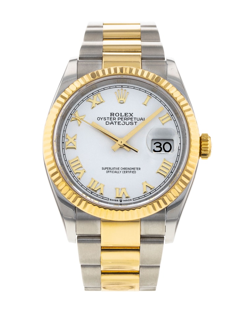 チカ　Mサイズ　10箱　② Rolex Datejust - White Roman Numeral Dial & Bracelet Strap