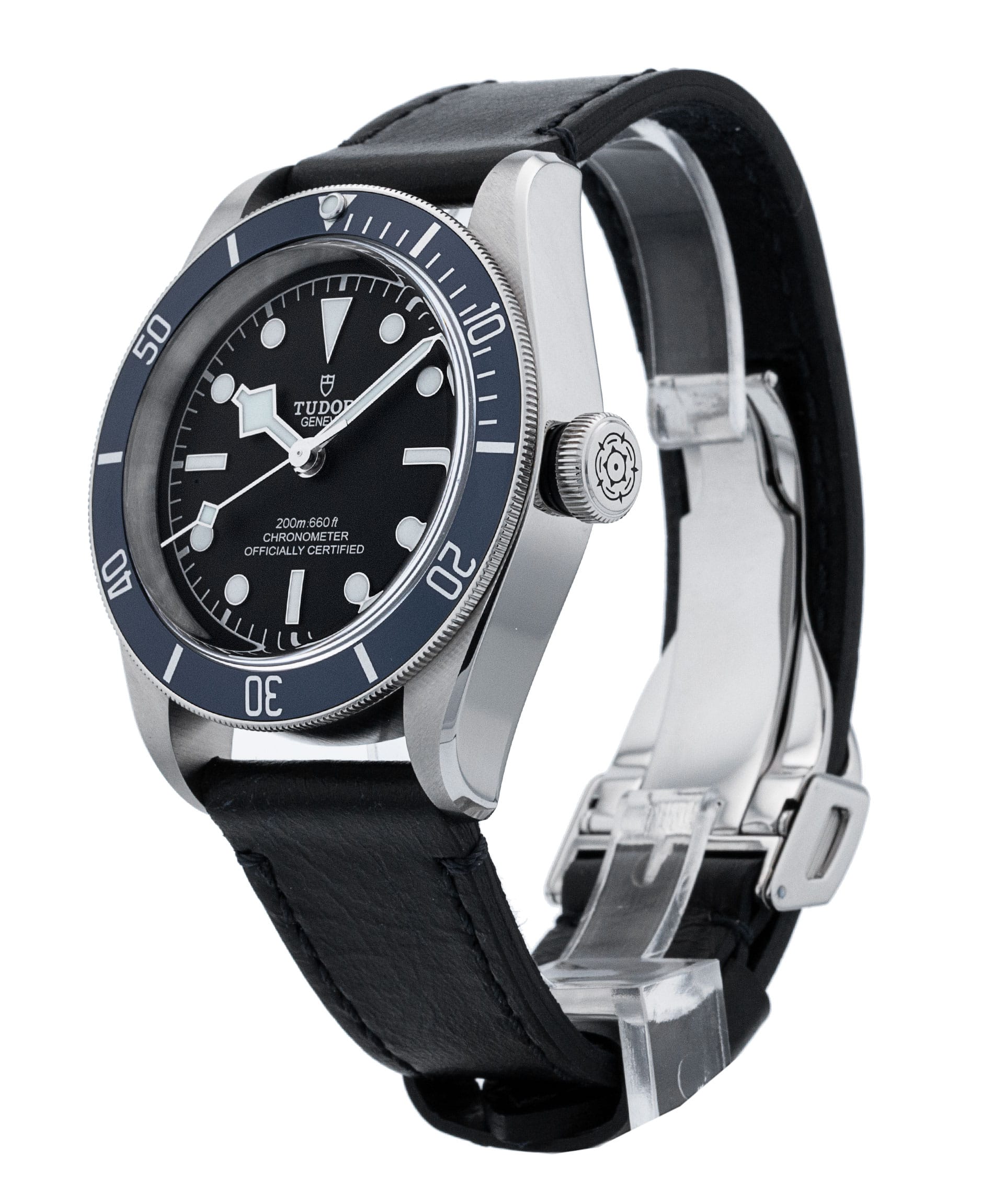 Tudor Black Bay M79230B-0007 Black Dial Leather Strap