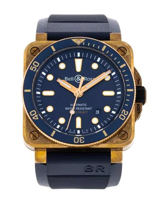 Pre-Owned Bell and Ross BR03-92 BR0392-D-BU-BR/SCA Watch Pre-Owned Bell and Ross BR03-92 BR0392-D-BU-BR/SCA Watch
