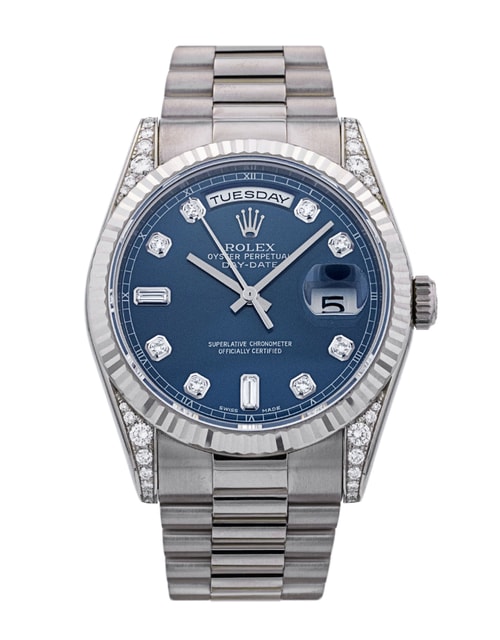 Rolex Day-Date quadrante Blu Diamante - Main Image
