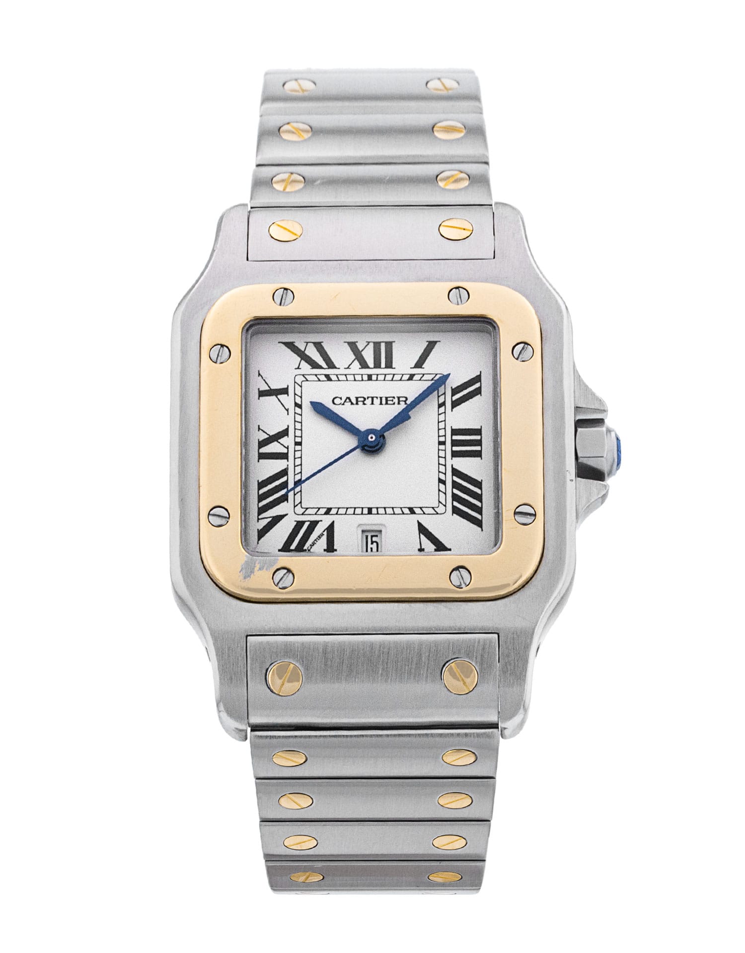Cartier Santos Galbee Silver Roman Numeral Dial