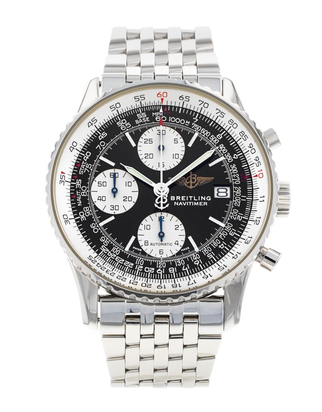 Breitling Old Navitimer - Black Baton Dial & Bracelet Strap