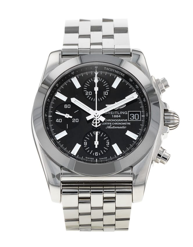 Breitling Chronomat 38 - Black Baton Dial & Bracelet Strap