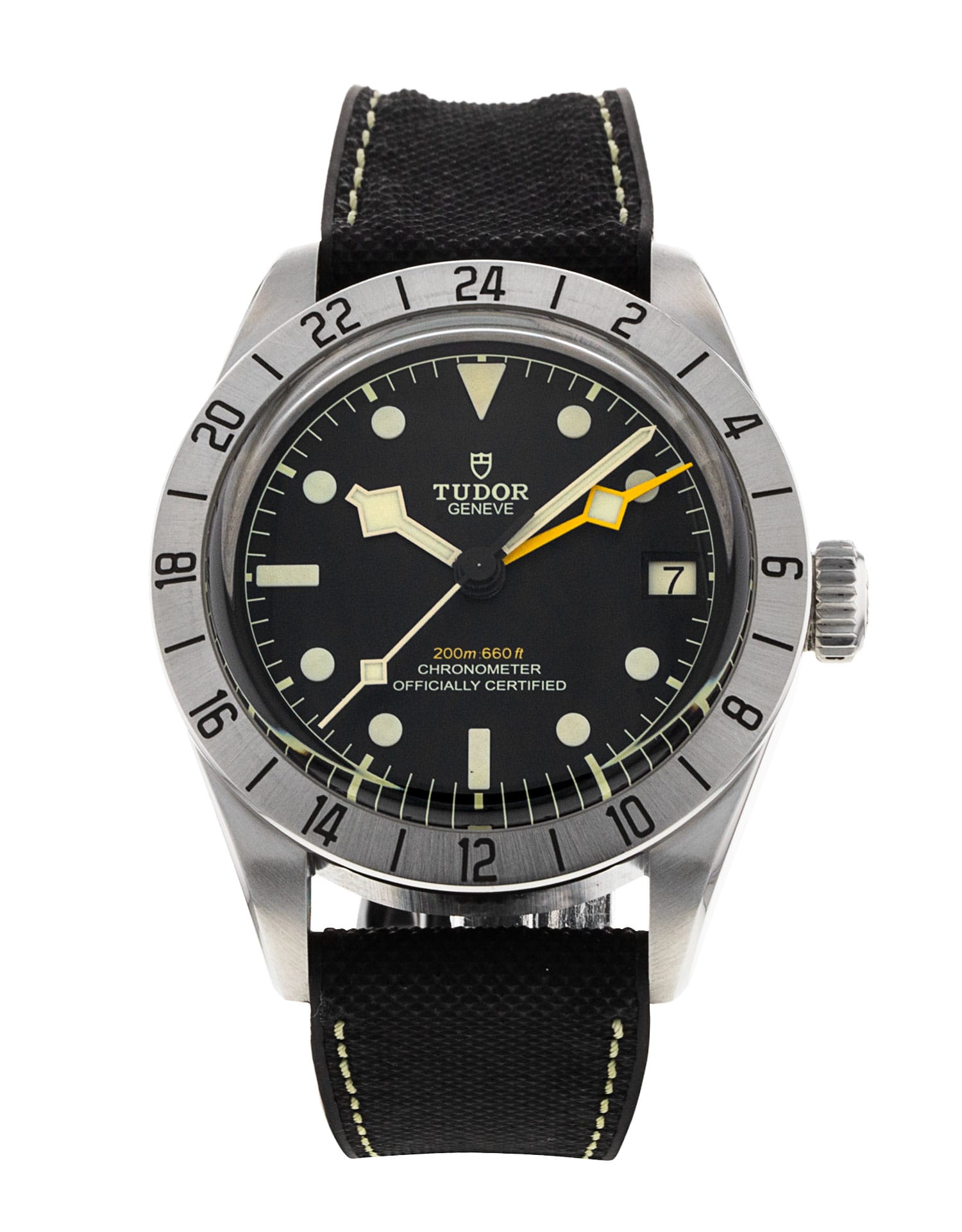 Tudor Black Bay Pro M79470-0003 Black Dial Leather Strap