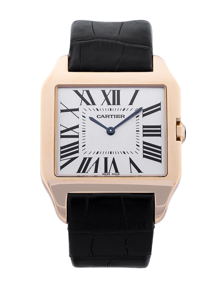Cartier Santos Dumont Silver Roman Numeral Dial1
