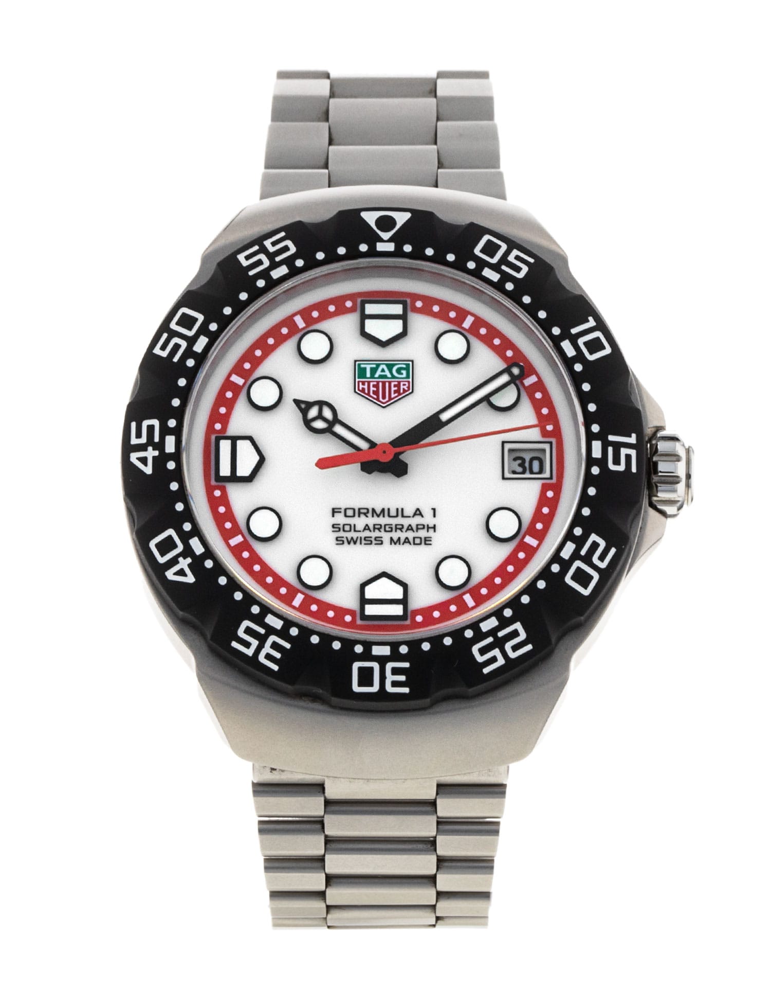 Tag Heuer Formula cadran Blanc et un bracelet e Bracelet