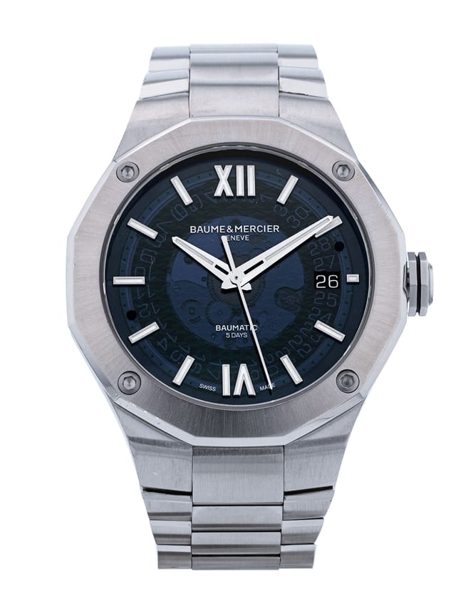 Baume et Mercier Riviera - Blue Baton Dial & Bracelet Strap