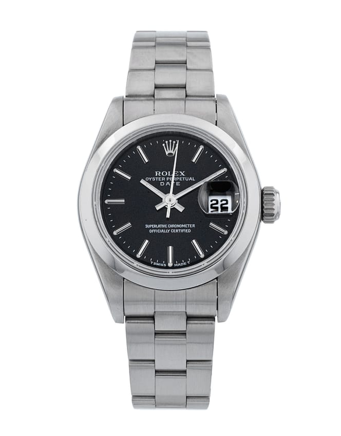 Rolex Datejust Lady - Black Baton Dial & Bracelet Strap