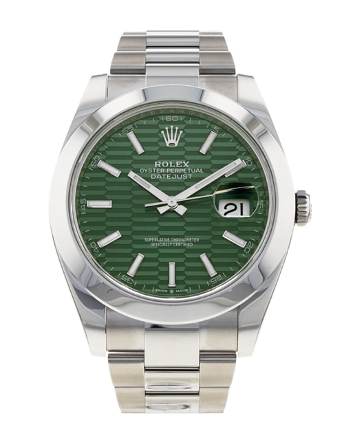 Rolex Datejust 41 Mint Green Fluted Motif Dial