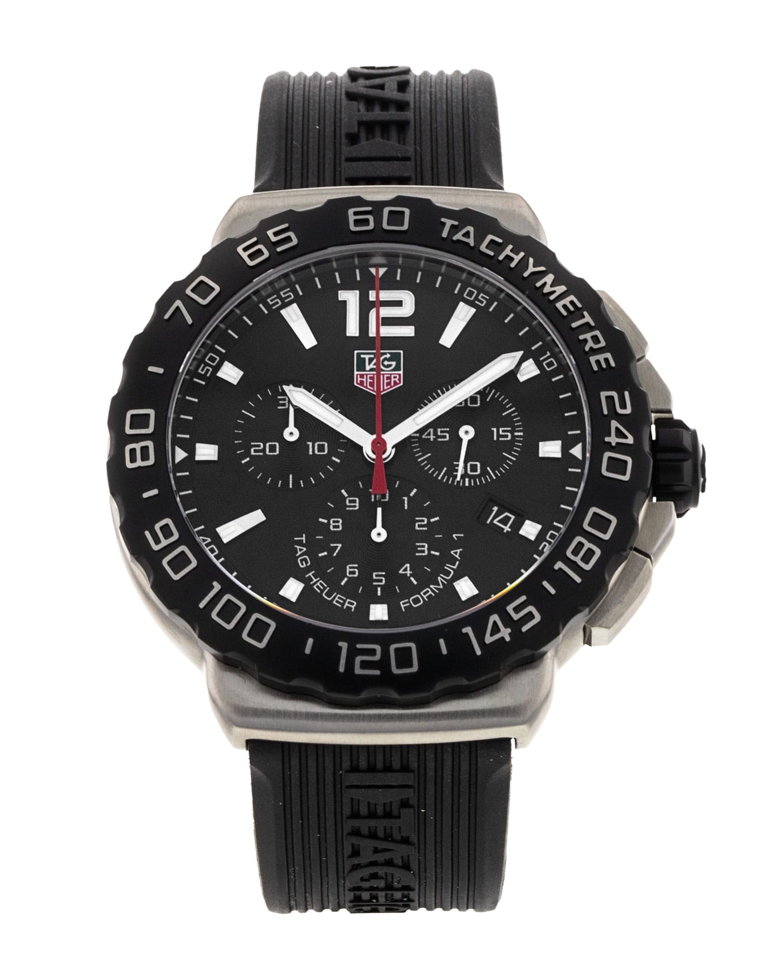 Tag Heuer Formula Black Baton Dial Rubber Strap
