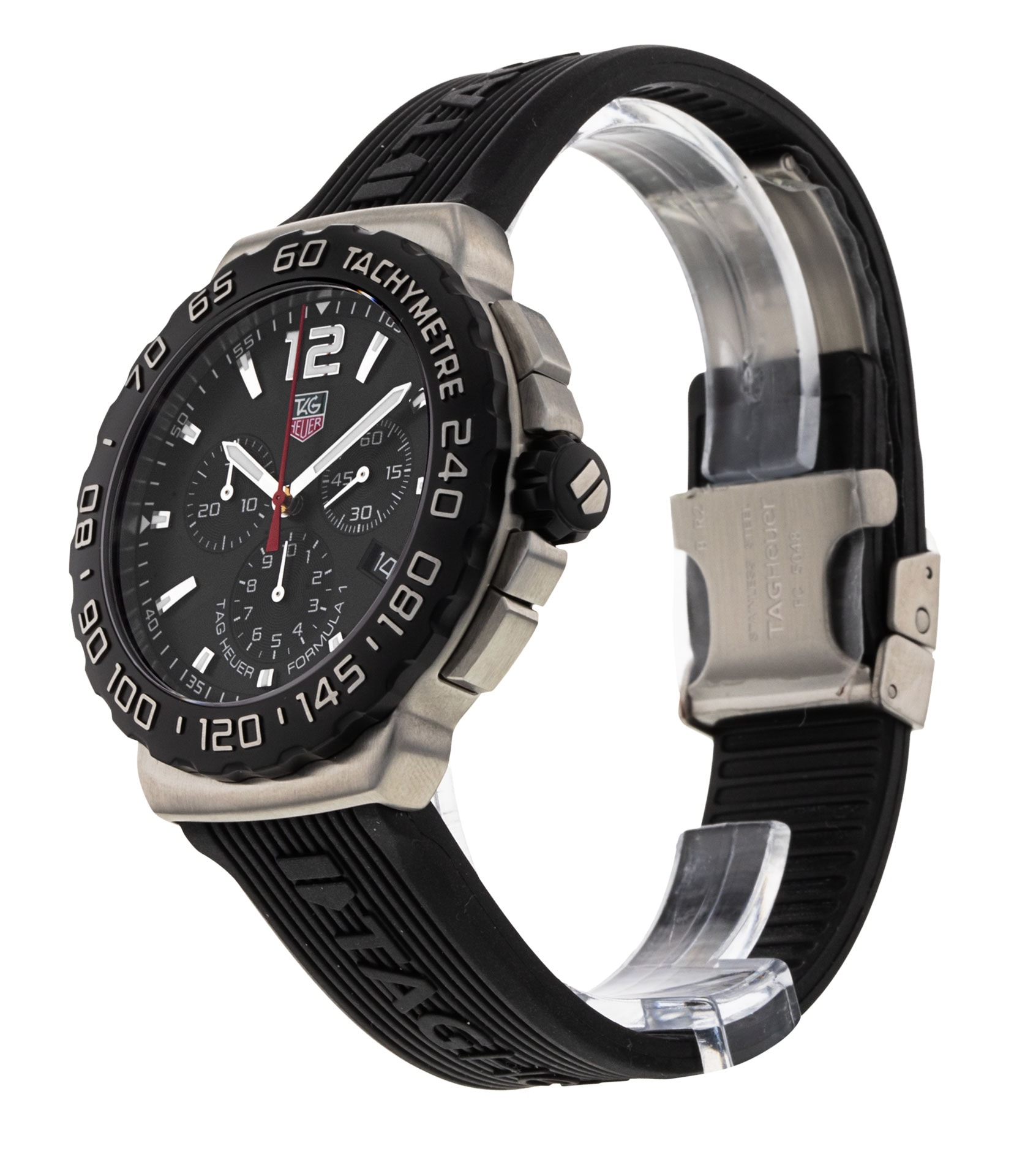 Tag Heuer Formula Black Baton Dial Rubber Strap