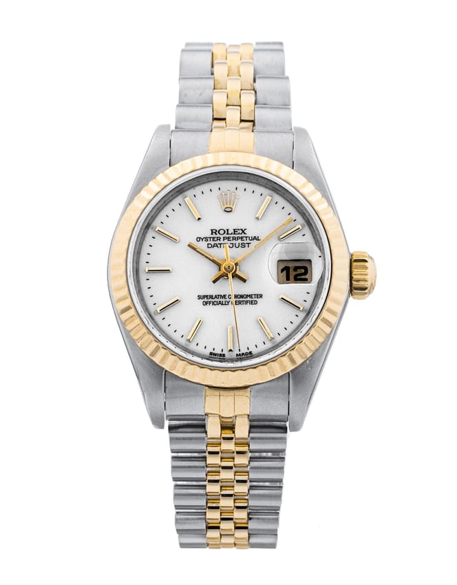 Rolex Datejust Lady - White Baton Dial & Bracelet Strap
