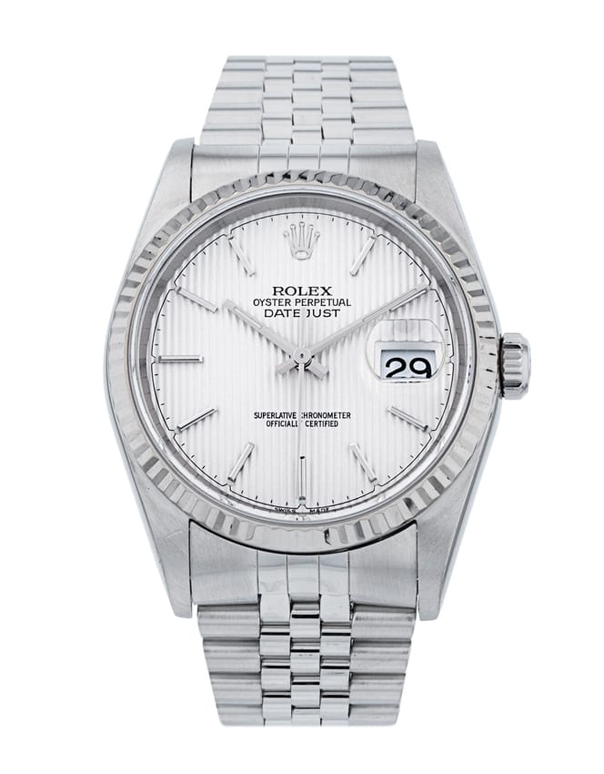 Rolex Datejust - Silver Tapestry Baton Dial & Bracelet Strap