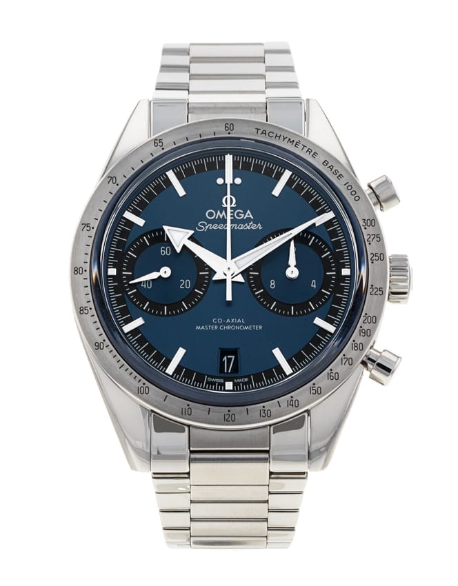 Omega Speedmaster 57 - Blue Baton Dial & Bracelet Strap