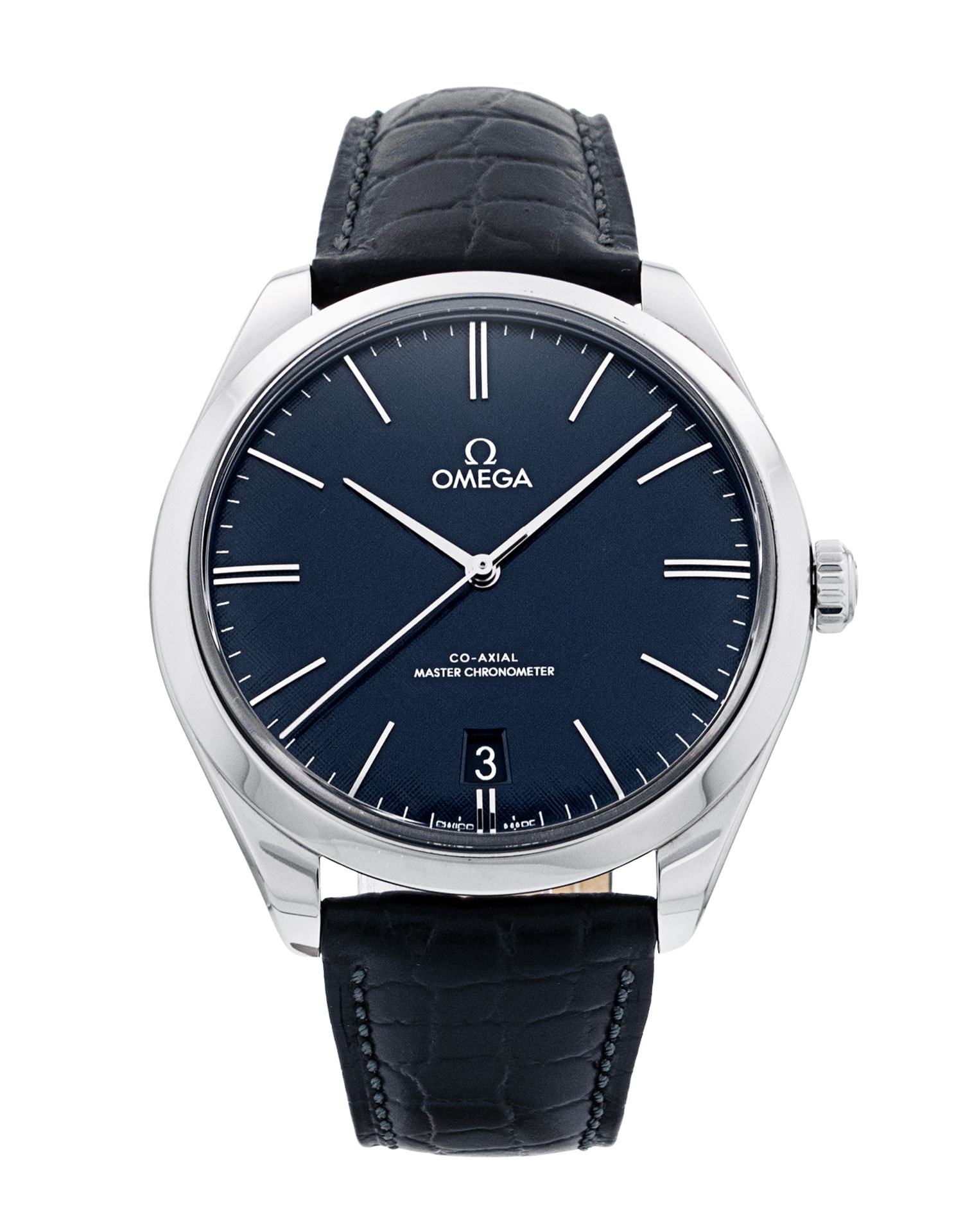 Omega De Ville Tresor Blue Baton Dial Leather Strap omega-de-ville-tresor-blue-baton-dial-leather-strap