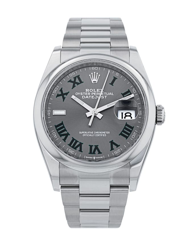 Rolex Datejust - Slate Roman Numeral Dial & Bracelet Strap