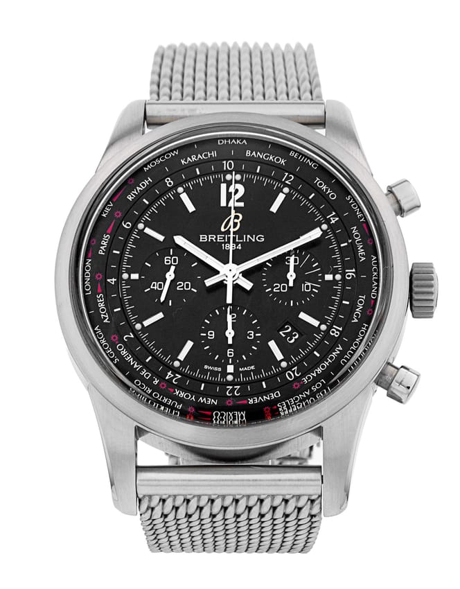 Breitling Transocean Chronograph - Black Baton Dial