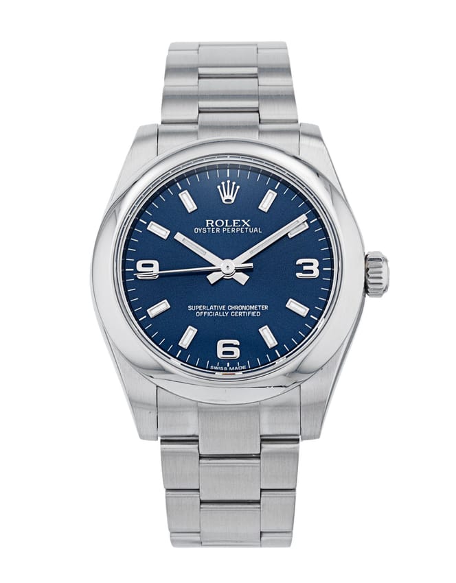 Rolex Lady Oyster Perpetual - Blue Quarter Arabic Dial