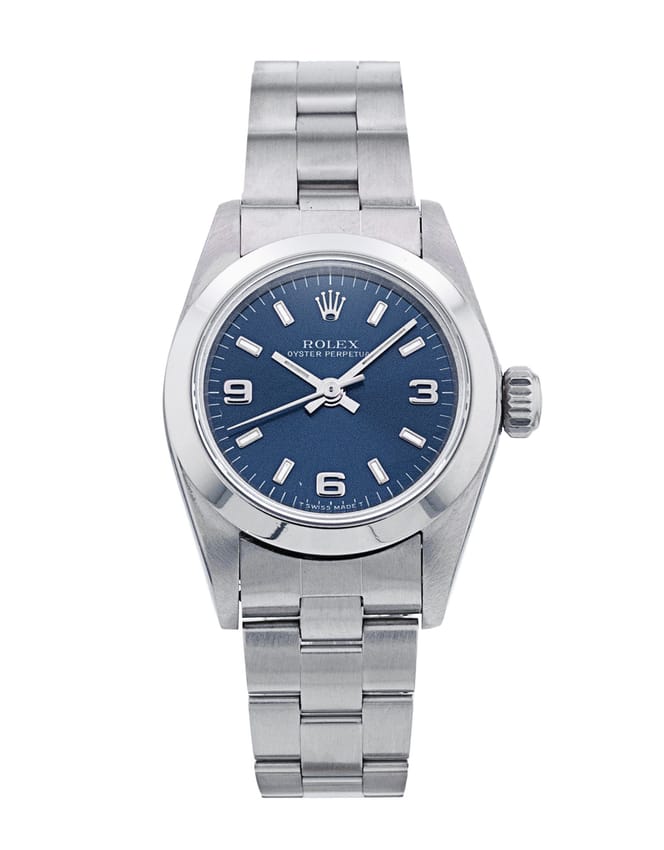 Rolex Lady Oyster Perpetual - Blue Quarter Arabic Dial