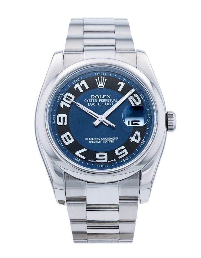 Rolex Datejust 116200 - Black & Blue Dial & Bracelet Strap