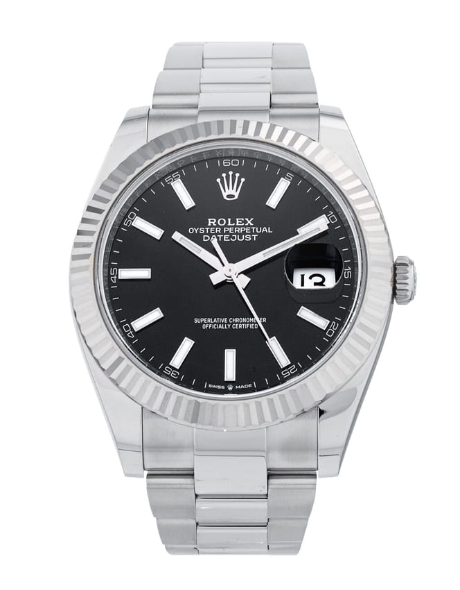Rolex Datejust 41 126334 - Black Baton Dial & Bracelet Strap